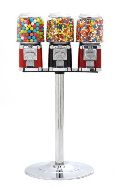 All Metal Triple Vending Machine - Gumball Machine Warehouse