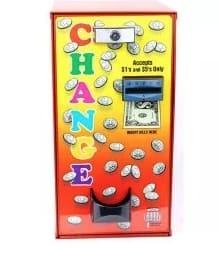 Battery Operated Bill to Coin Changers | Gumball Machine Warehouse