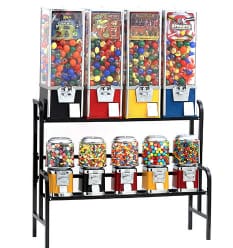 New Bulk Gumball/ Candy Vending Machine Rack Options! | Gumball Machine Warehouse