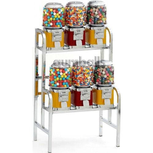 6 Unit Gumball And Bulk Candy Vending Rack Gumball Machine Warehouse 0906