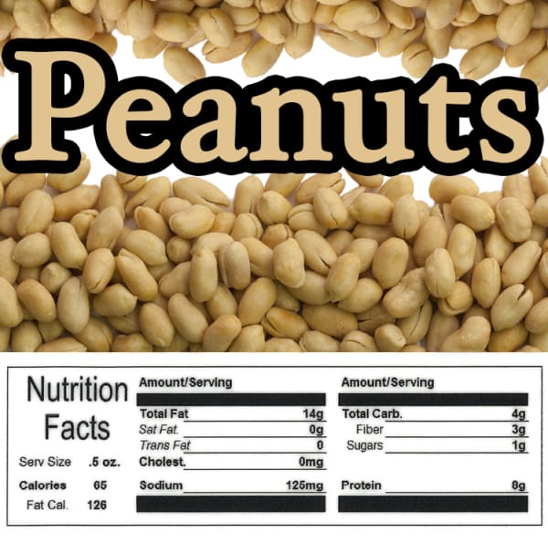 Peanut Butter M&ms Product Label With Nutrition Information - Gumball  Machine Warehouse